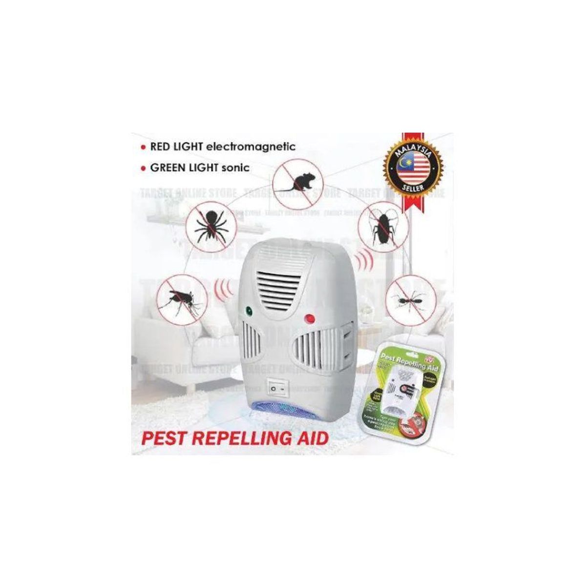 GENERICO - Pack dúo repelente portatil cucarachas ratas zancudos y plagas riddex