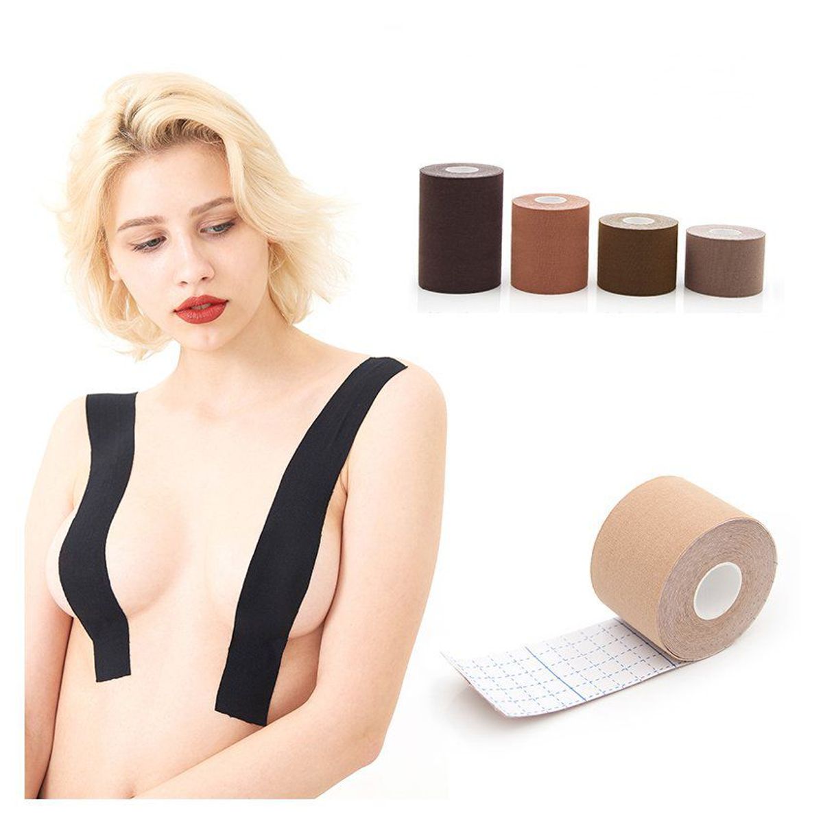 GENERICO - Boob tape 5cmx5m cinta invisible para damas nude brasier