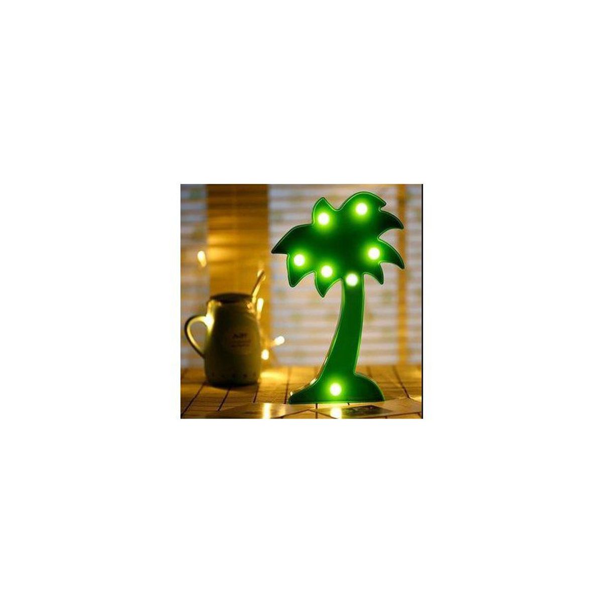 GENERICO - Lampara led decorativa palmera 3d iluminación fiestas hogar
