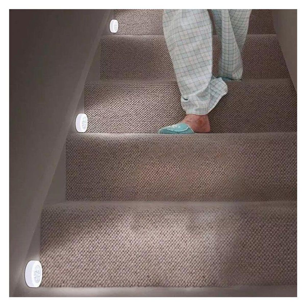 GENERICO - Luz led c/ sensor de movimiento infrarrojo emergencia inalambric pared