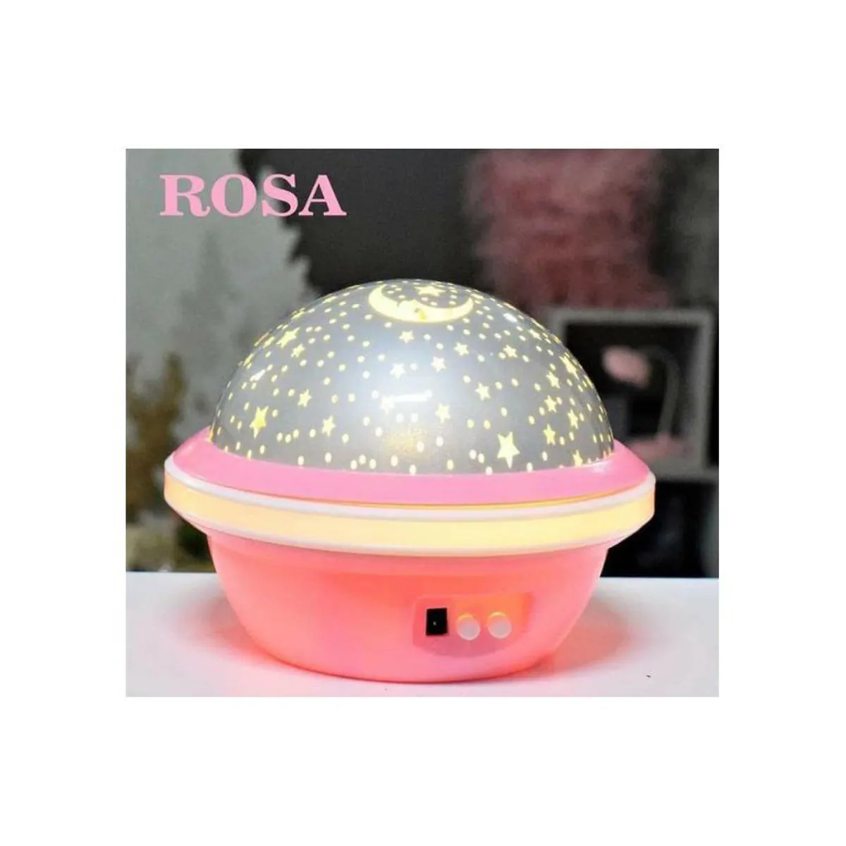 GENERICO - Lampara proyector estrellas lunas luces-lila