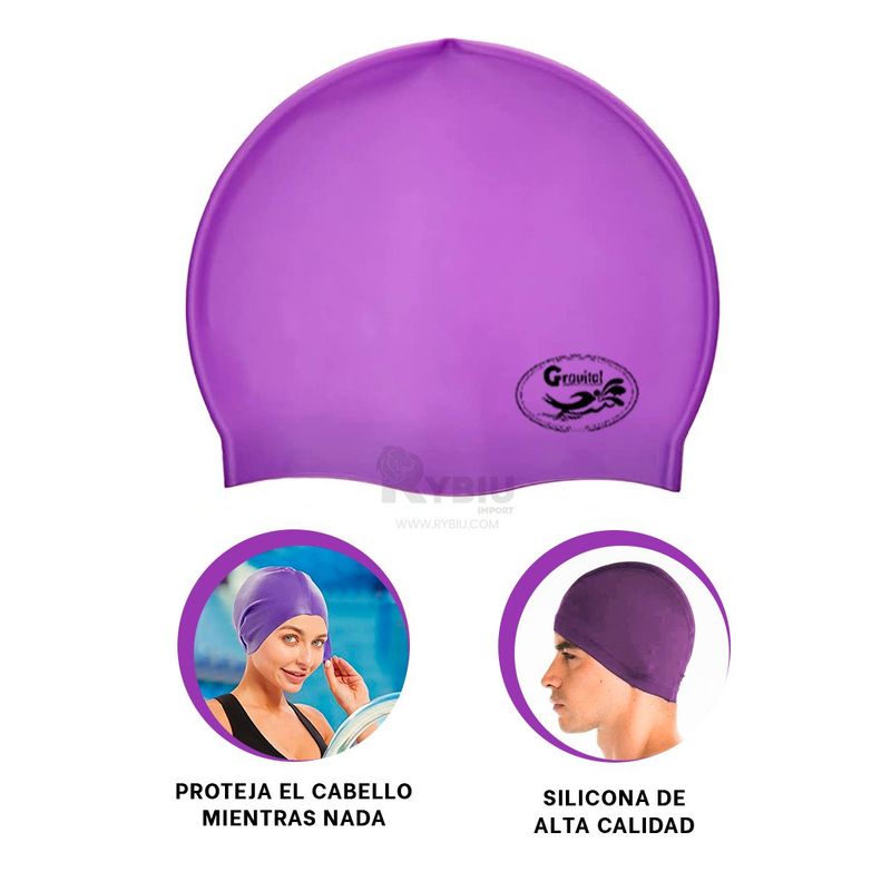 GENERICO - Gorro Natacion de Silicon Morado