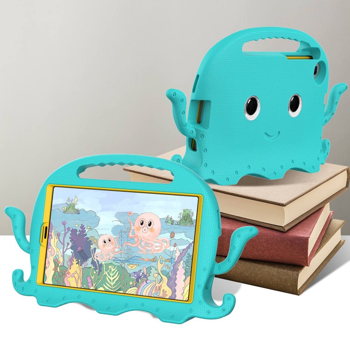 GENERICO - Funda de Goma  Diseño para Tablet Lenovo M10 Plus 3ra Gen Verde Agua