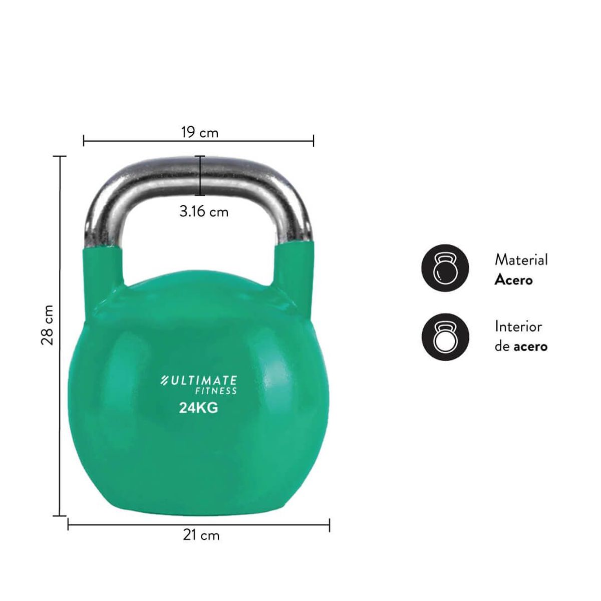 ULTIMATE FITNESS - Kettlebell Elite Competición 24 kg