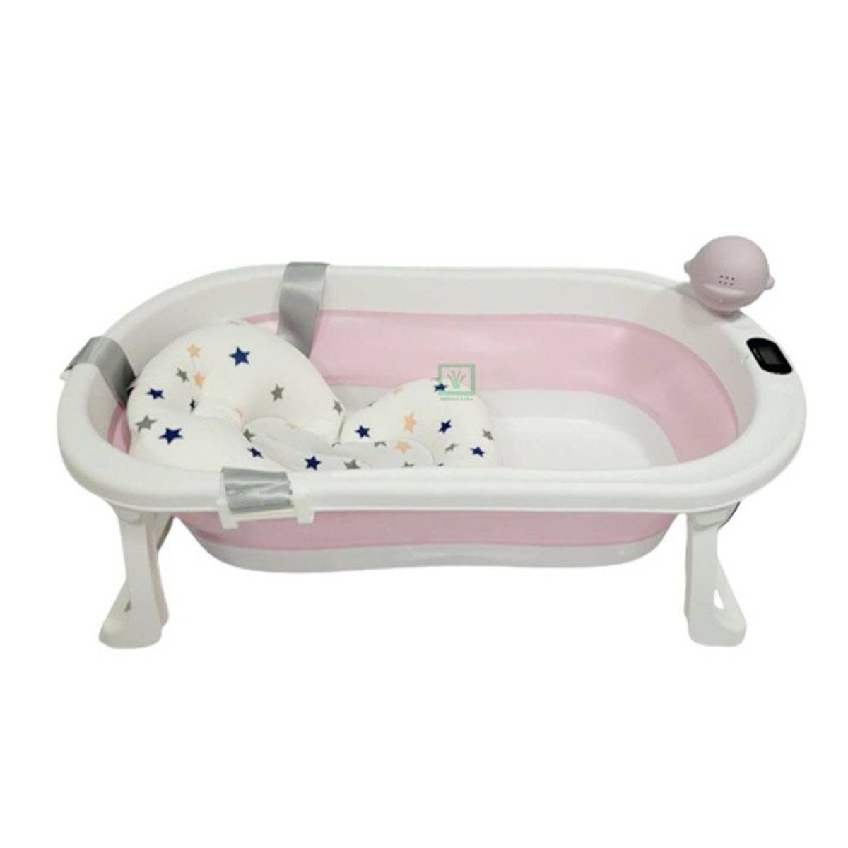 BABY KITS - Bañera Plegable JELLY Con Termostato Pink