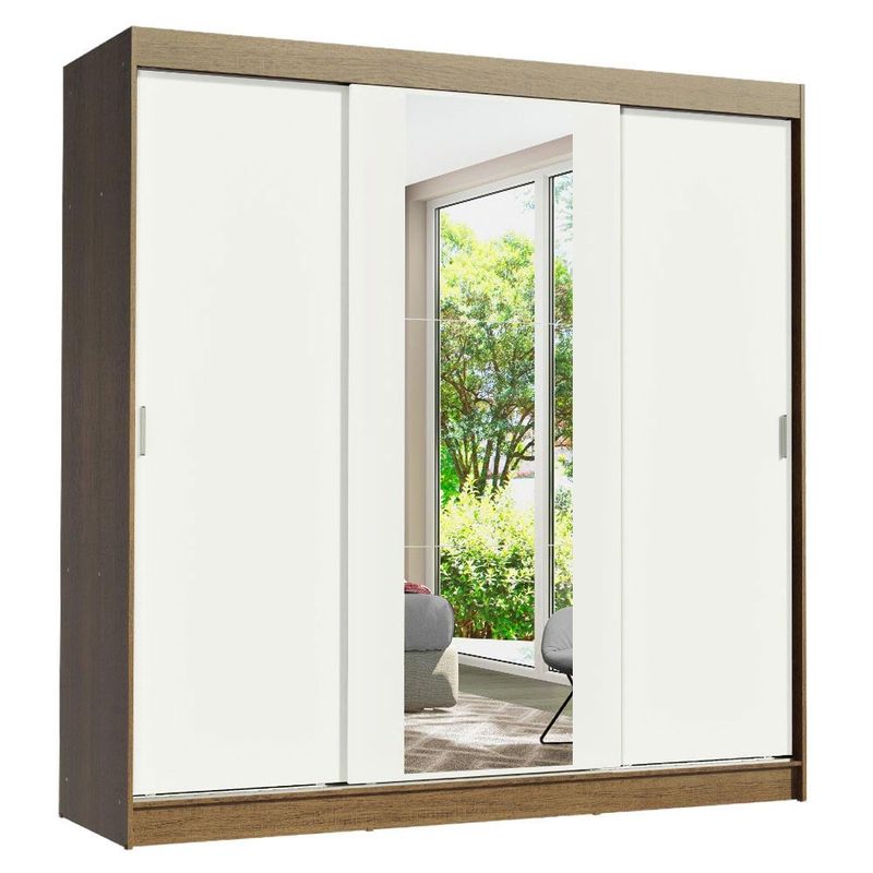 MADESA - Ropero Reno 3 Puertas Corredizas 1 Espejo