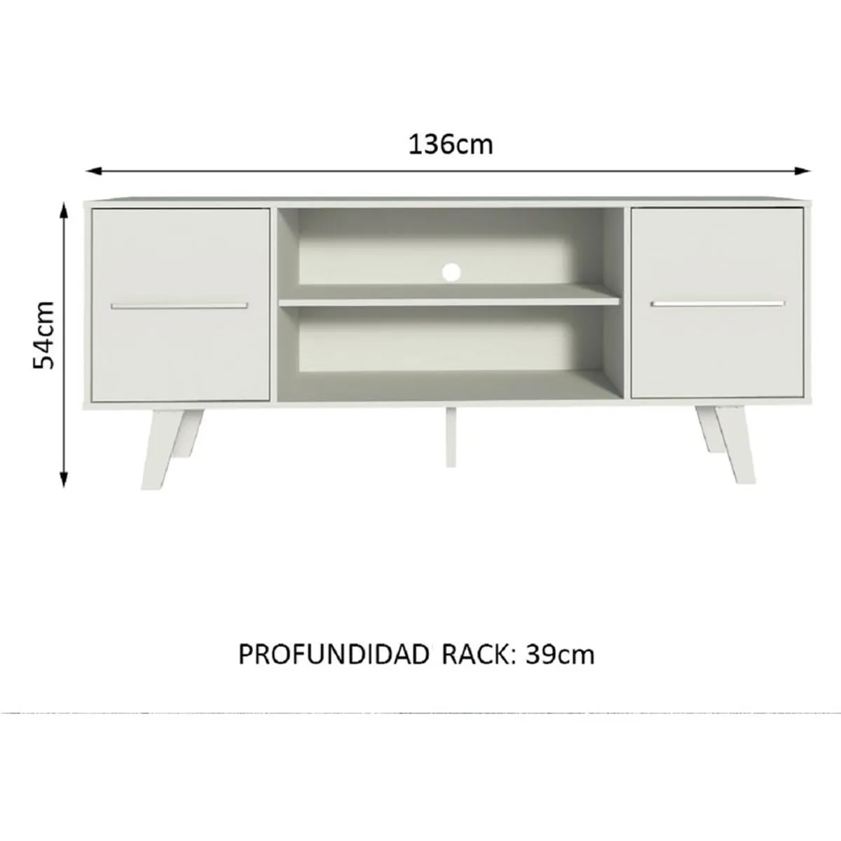 MADESA - Centro de Entretenimiento Mesa para TV Copenhaguen Hasta 55 Pulgadas