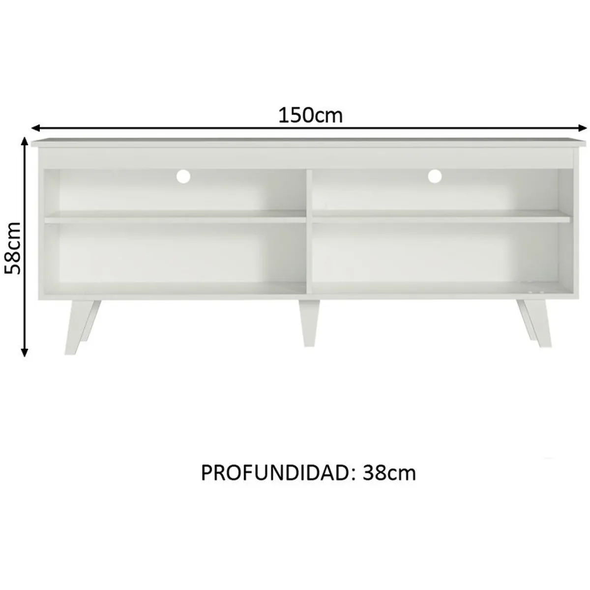 MADESA - Centro de Entretenimiento Mesa para TV Udine Hasta 65 Pulgadas