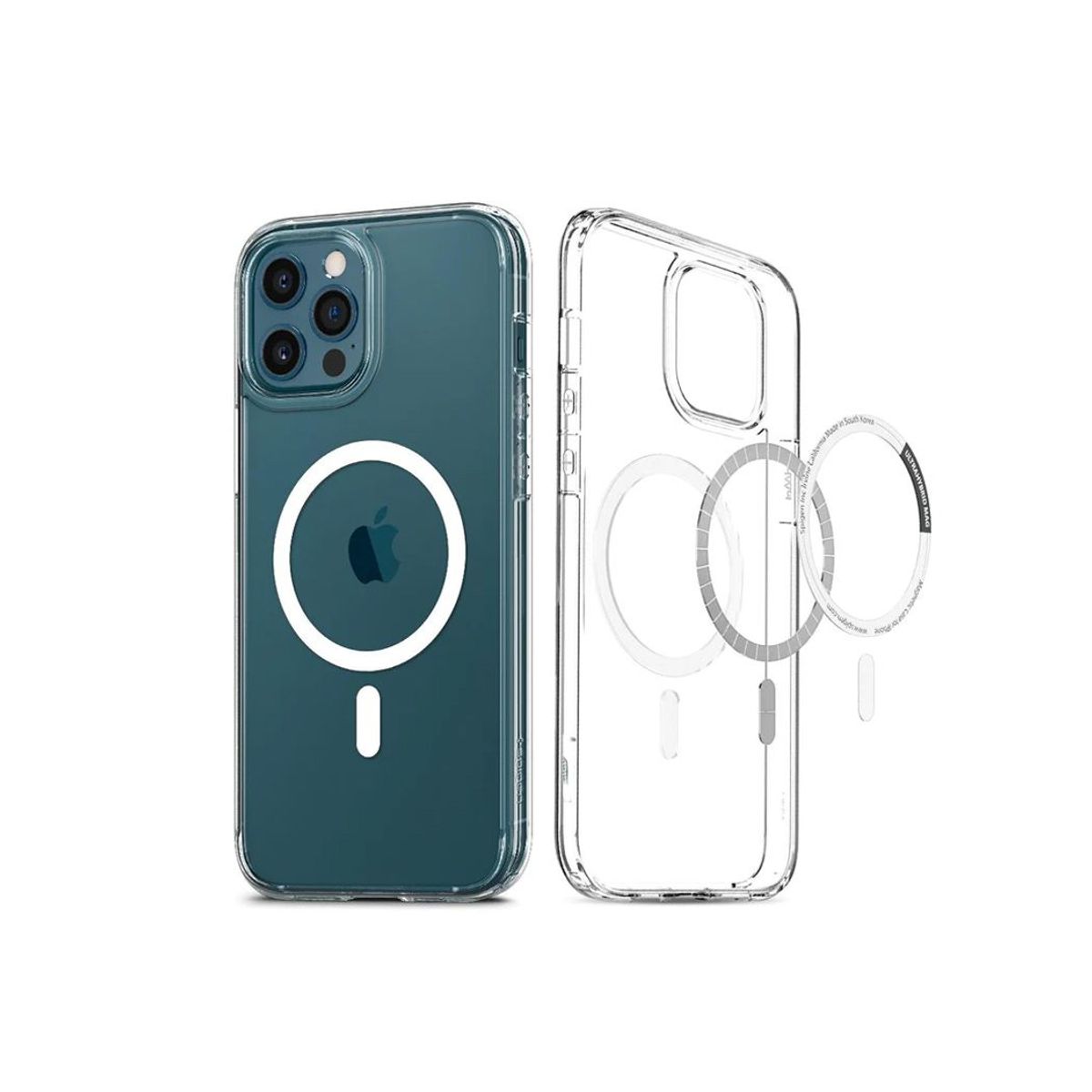 SPACE - Case Magnetic Wireless Charger iPhone 12 Pro Max Transparente