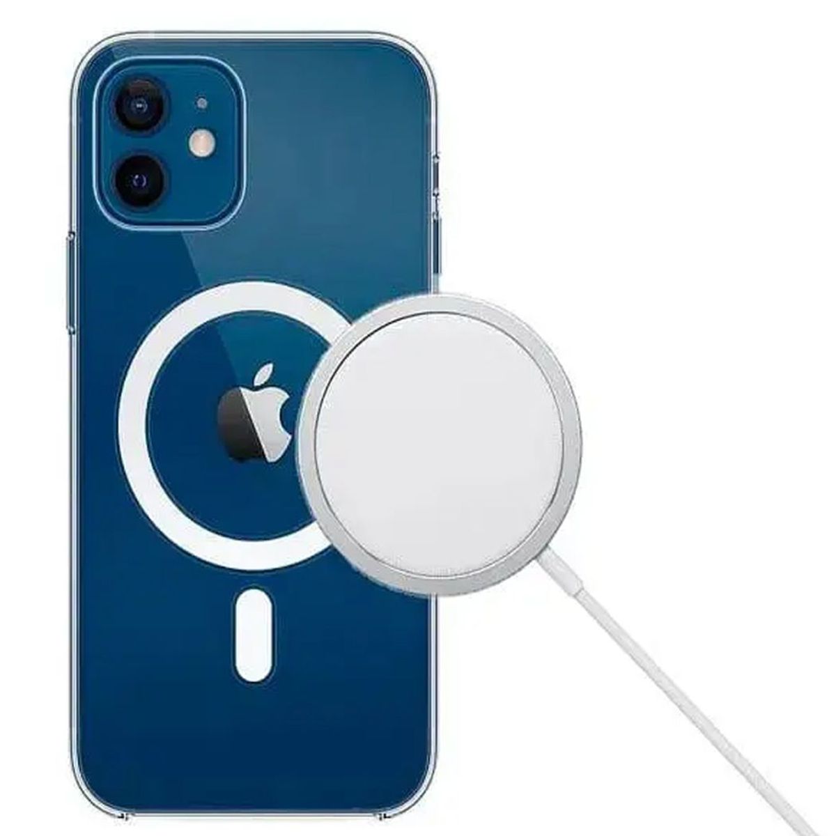 SPACE - Case Magnetic Wireless Charger iPhone 12 Pro Max Transparente