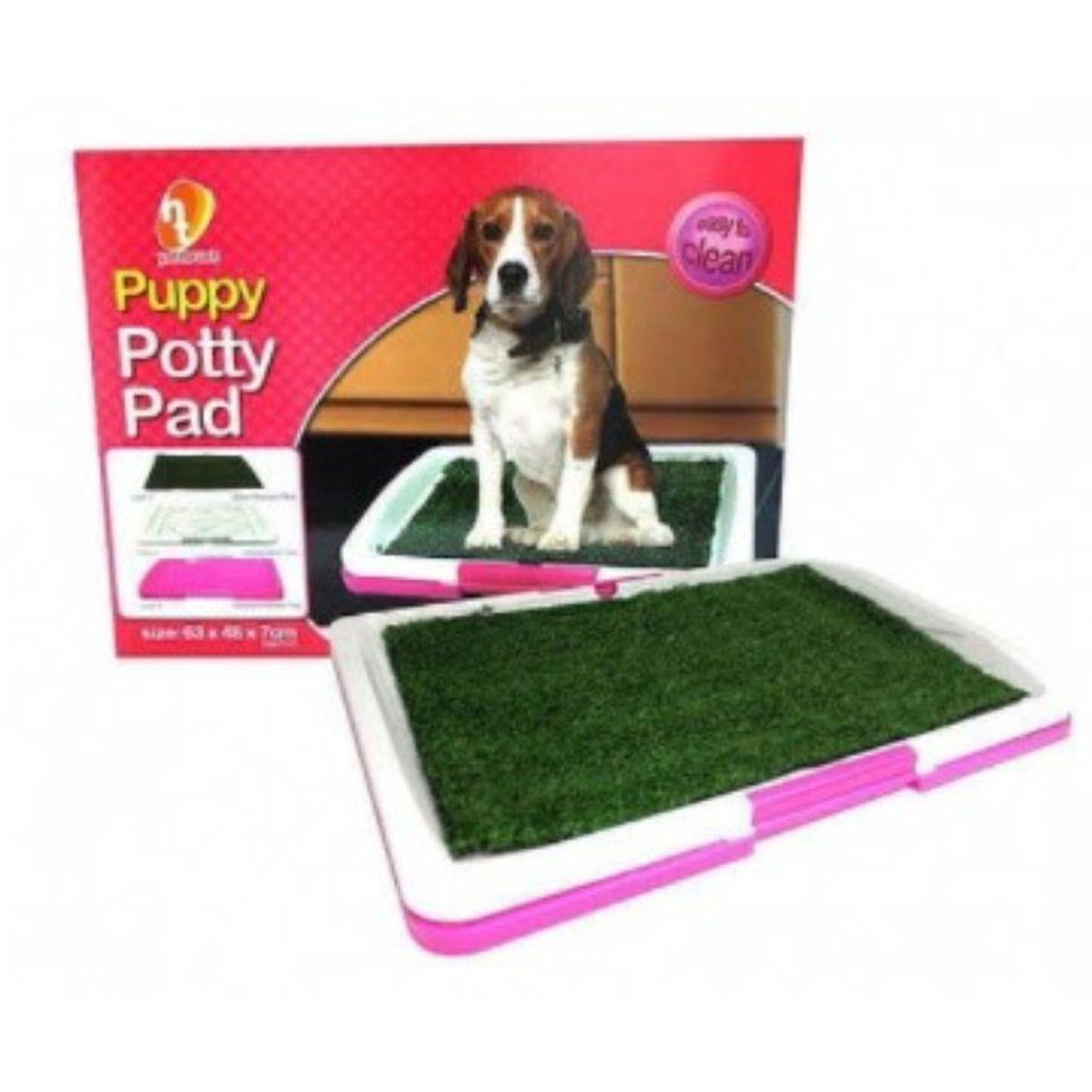 GENERICO - Baño ecologico para mascotas  con cesped 63x48 grande