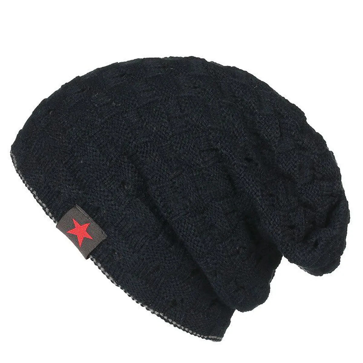 KAST PE - Beanie Chullo Reversible Doble Cara - Negro