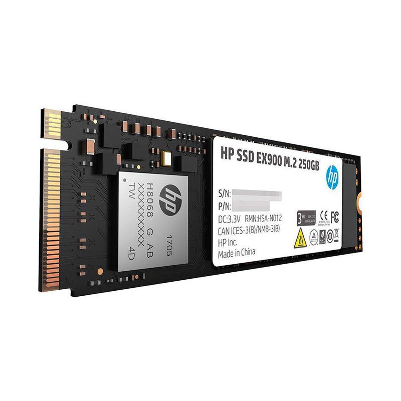 HP - Disco solido hp ex900 250gb m.2 2280 nvme pcie gen 3 2100mb
