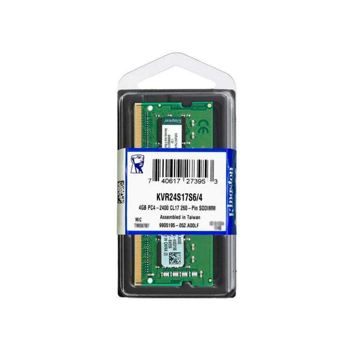 KINGSTON - Memoria ram kingston 4gb ddr4 2400mhz sodimm laptop all in one pc nuc