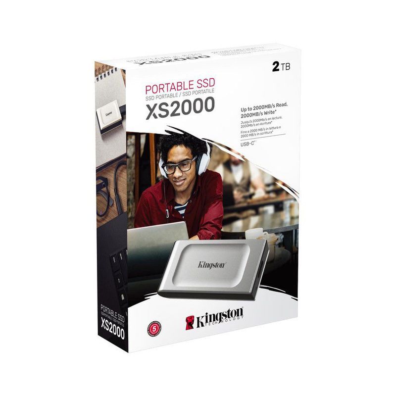 KINGSTON - Disco ssd externo kingston xs2000 2tb 3.2 tipo c 20gbps