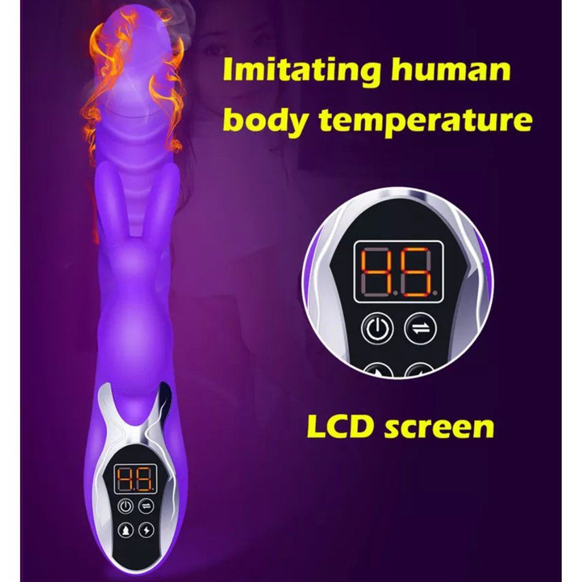 OEM - Vibrador Sexual Rabbit DILDO punto G RecargableDIGITAL BLACK