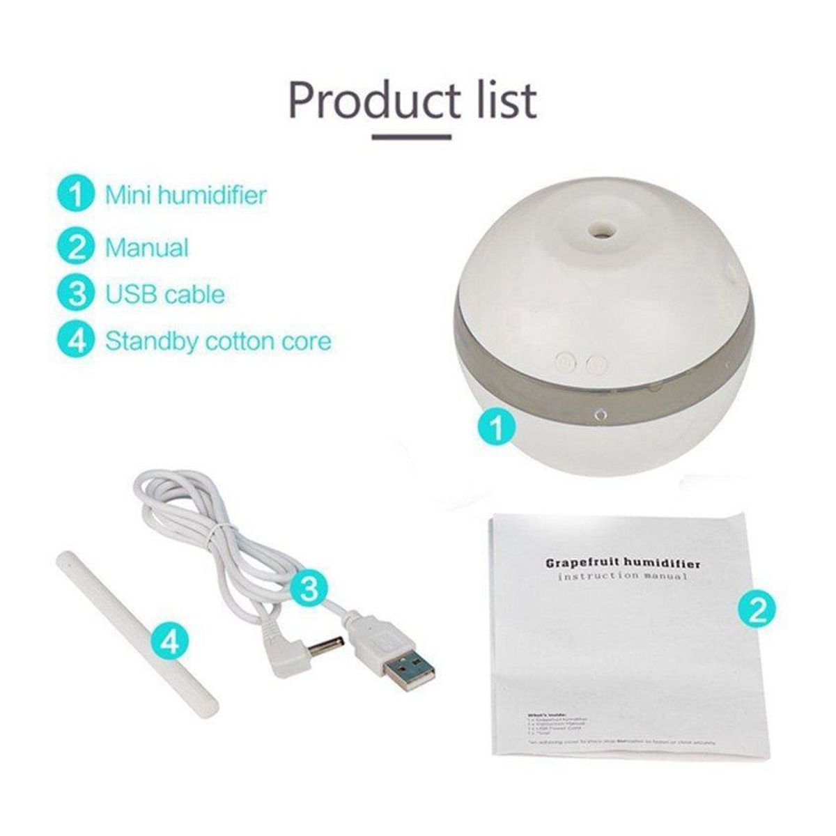 GENERICO - Humidificador dispensador agua ultrasónico vapor frío - gris