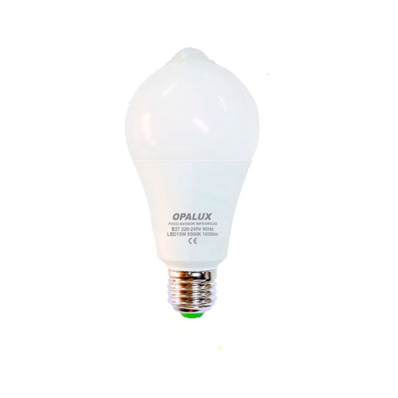 OPALUX - Foco Led Blanco 15w Con Sensor De Movimiento Opalux St-461c