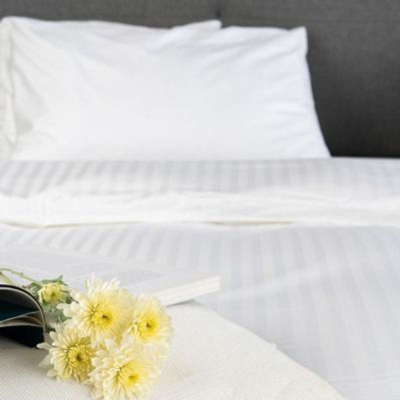 GENERICO - Sabanas Duvet 500 hilos Stripe Satin 100% algodón Queen  - SaviHome
