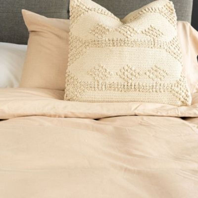 GENERICO - Sabanas Duvet Lino  Pillowcase Queen Beige - SaviHome