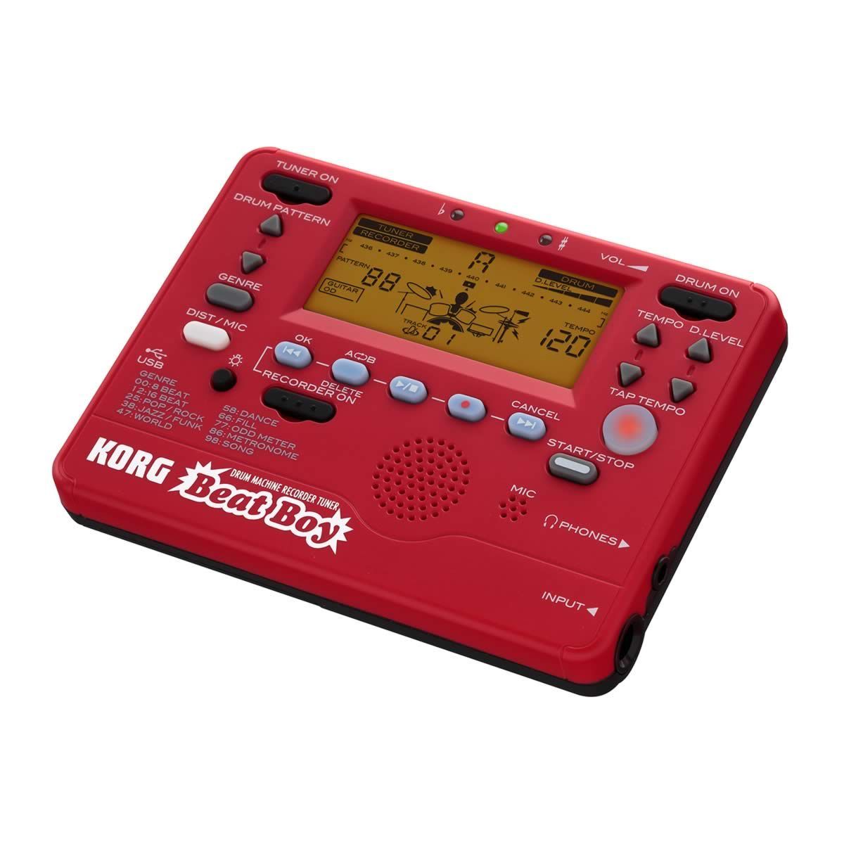 KORG - CAJA DE RITMO COMBO TUNERMETRORECDRUM KORG BEATBOY ROJO