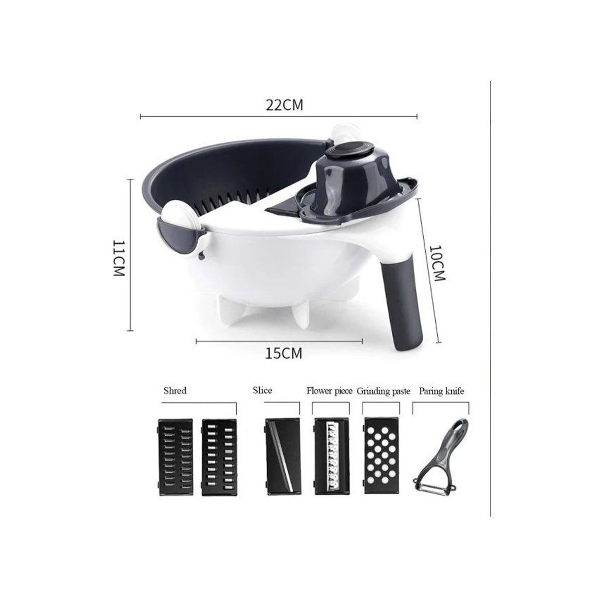 GENERICO - Colador escurridor giratorio de frutas verduras cesto de lavado