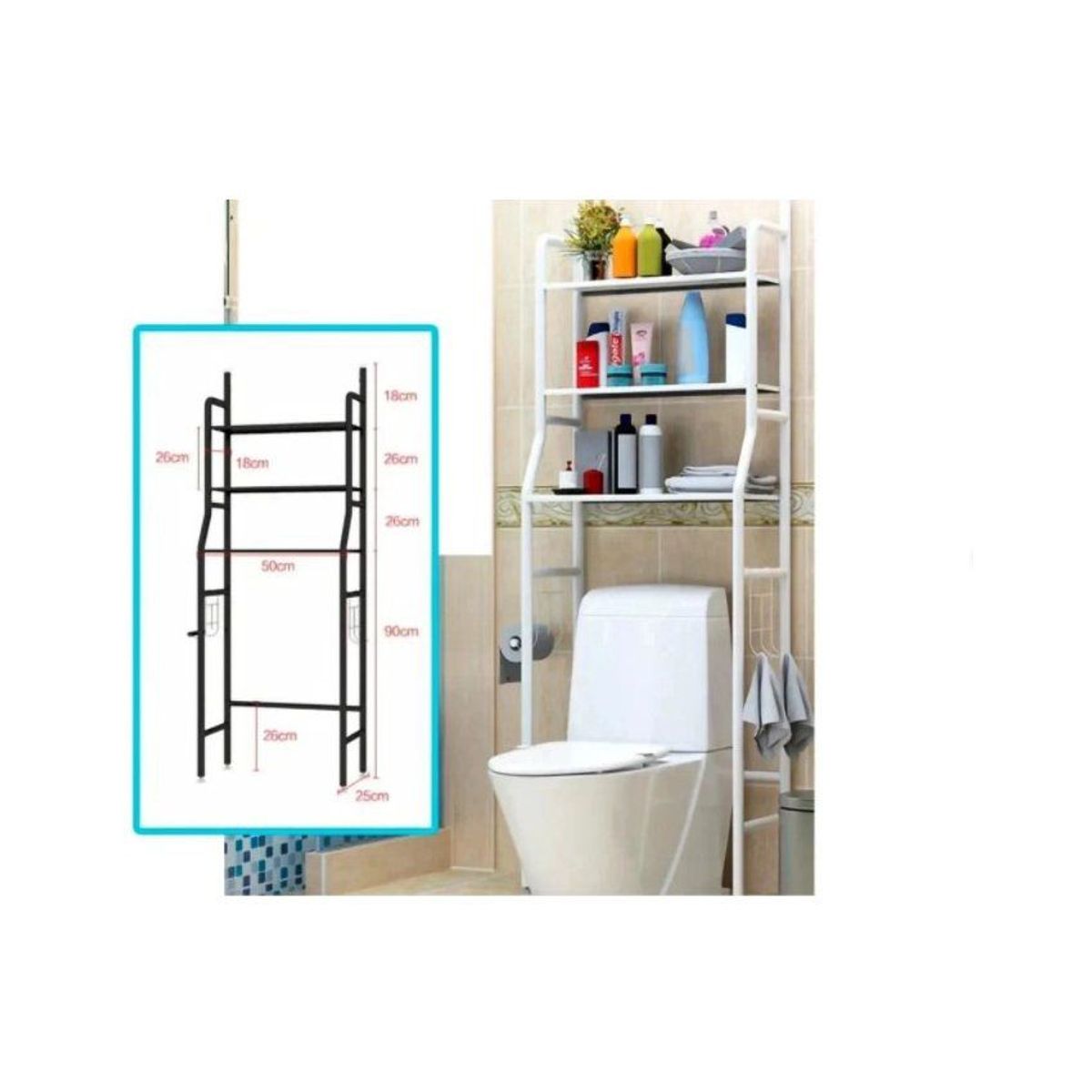 GENERICO - Estante de baño 3 niveles