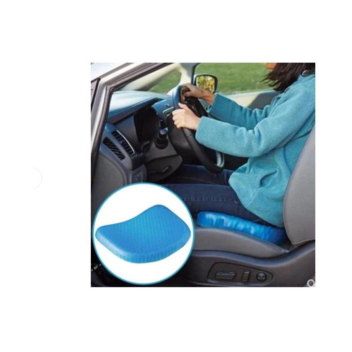 GENERICO - Cojin flexible de gel ortopédico para asiento 1000gr + funda