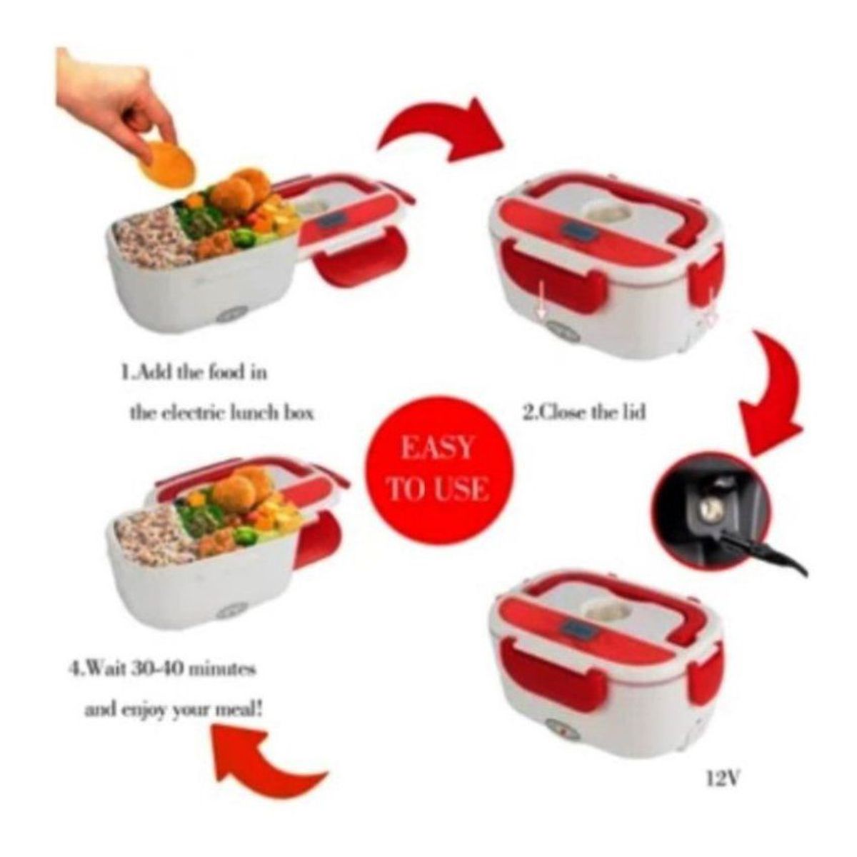 GENERICO - Lonchera electrica portatil + cucharita