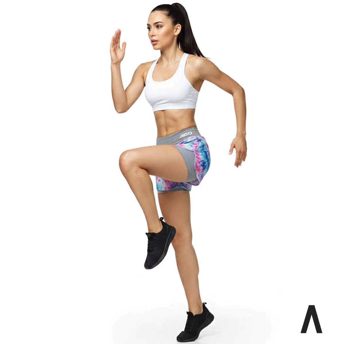 AGO ACTIVEWEAR - Short con pantaloneta rainbow