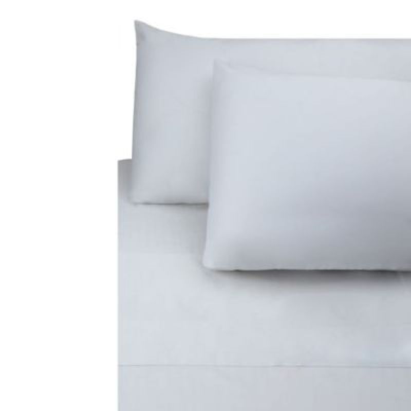GENERICO - Sabana de cama 400 Hilos Satin 2 Plazas Blanco - SaviHome