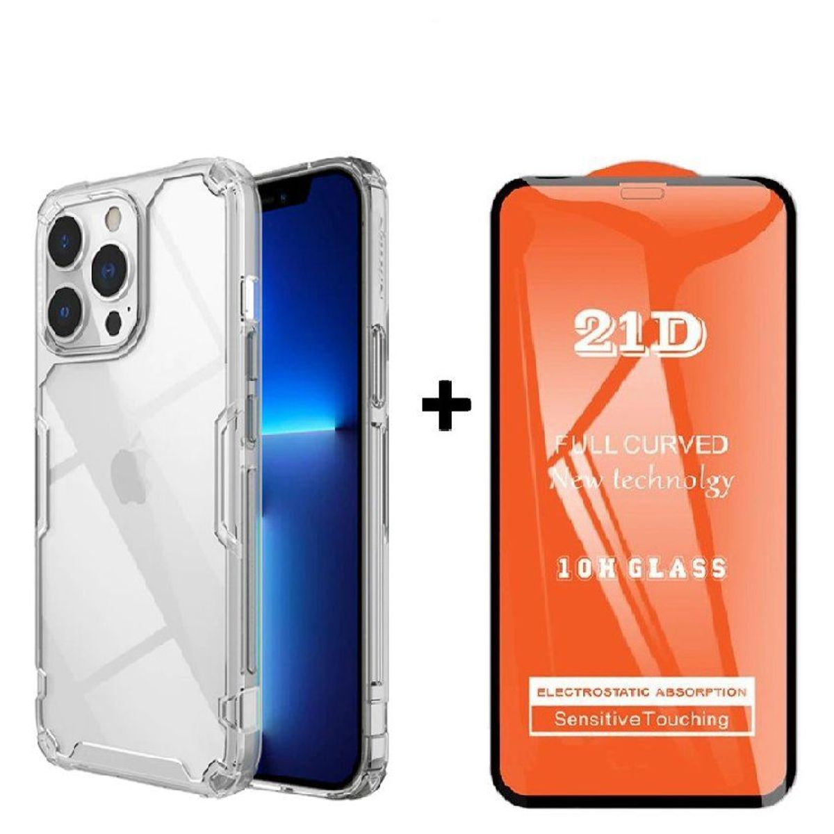 NILLKIN - Case nillkin y mica 21d para iphone 14 pro max transparente