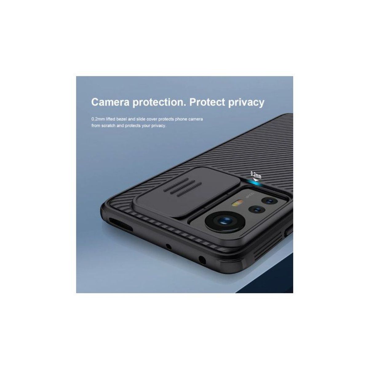 NILLKIN - Case nillkin camshield para xiaomi mi 12 lite - negro
