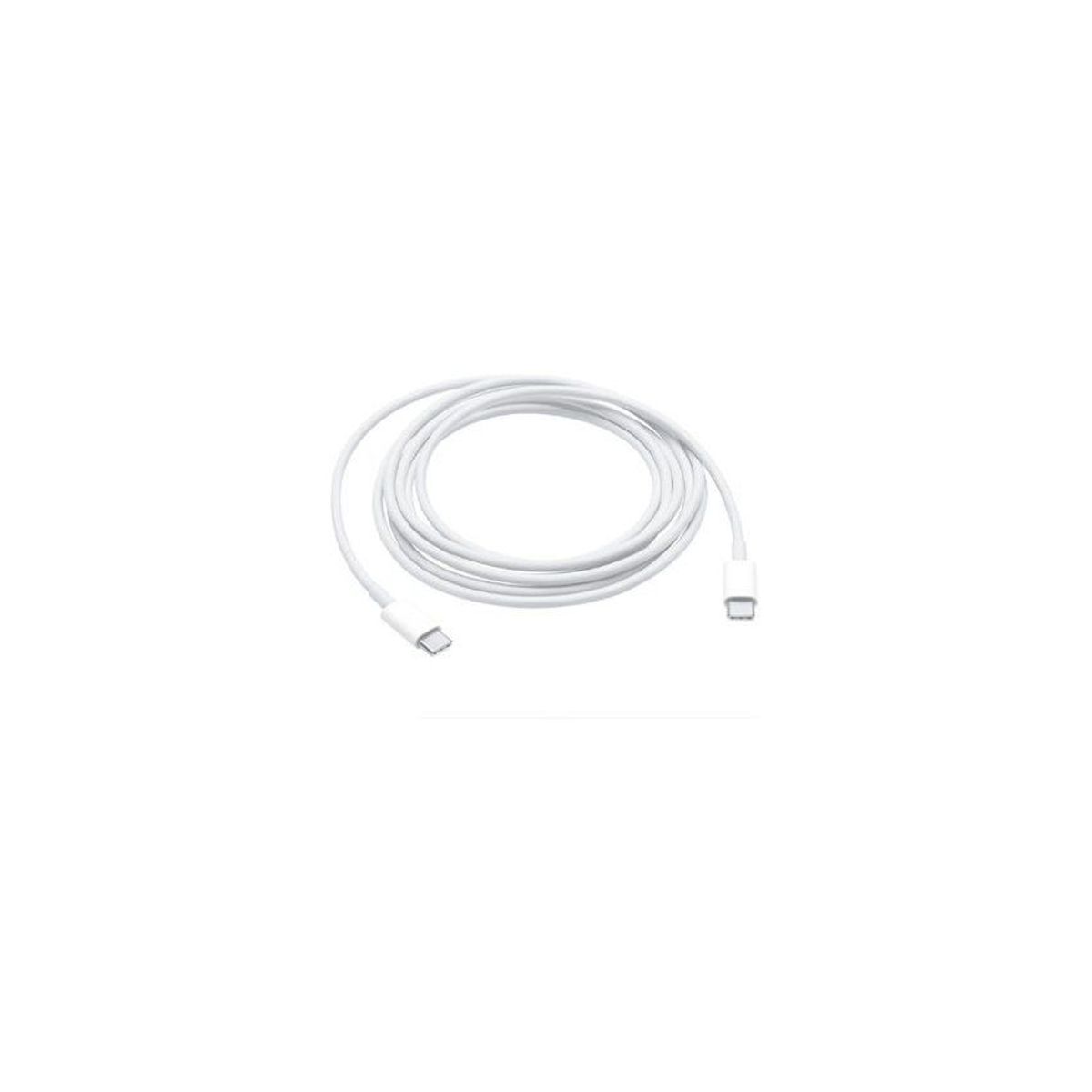 GENERICO - Cable de datos usb type-c a usb type-c 2 metros (macbook/ pro)  blanco
