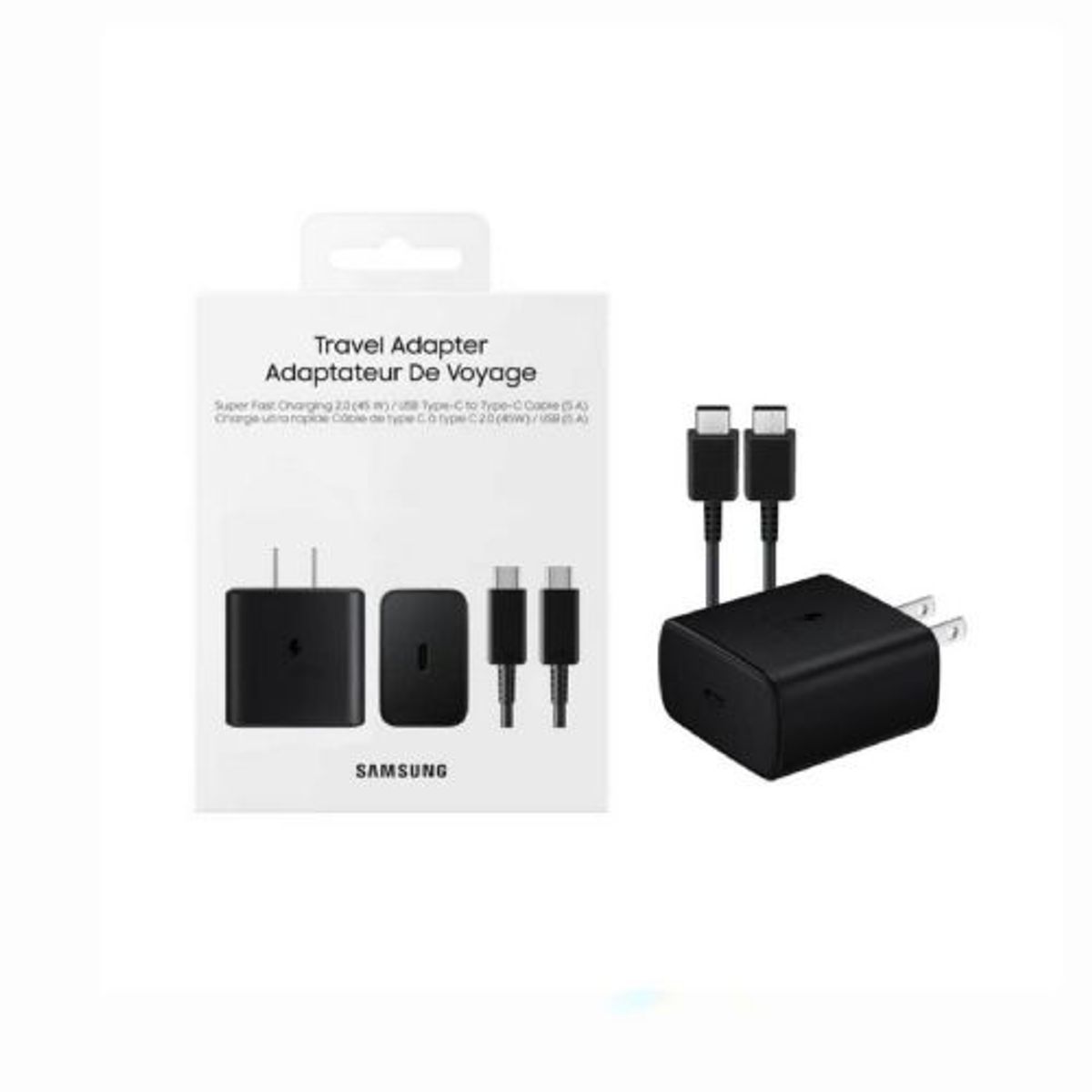 SAMSUNG - Cargador Samsung Original 45w Galaxy Note 20 Ultra s22 Ultra Negro