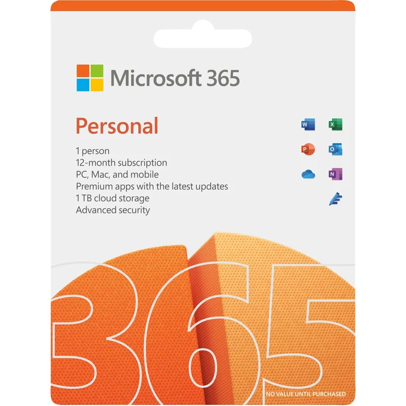 MICROSOFT - Microsoft Office 365 Personal suscripción 1 año virtual PC/Mac/Moviles