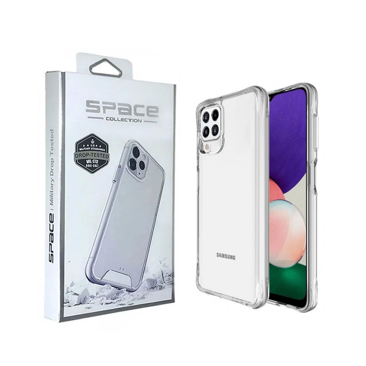 SPACE - Case Space Anticaida Samsung A22 4G Transparente