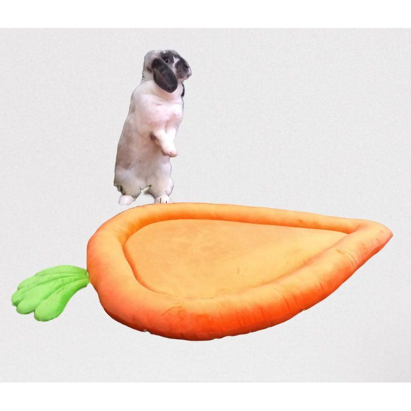 GENERICO - Cama para conejo zanahoria - reversible hipoalergenica