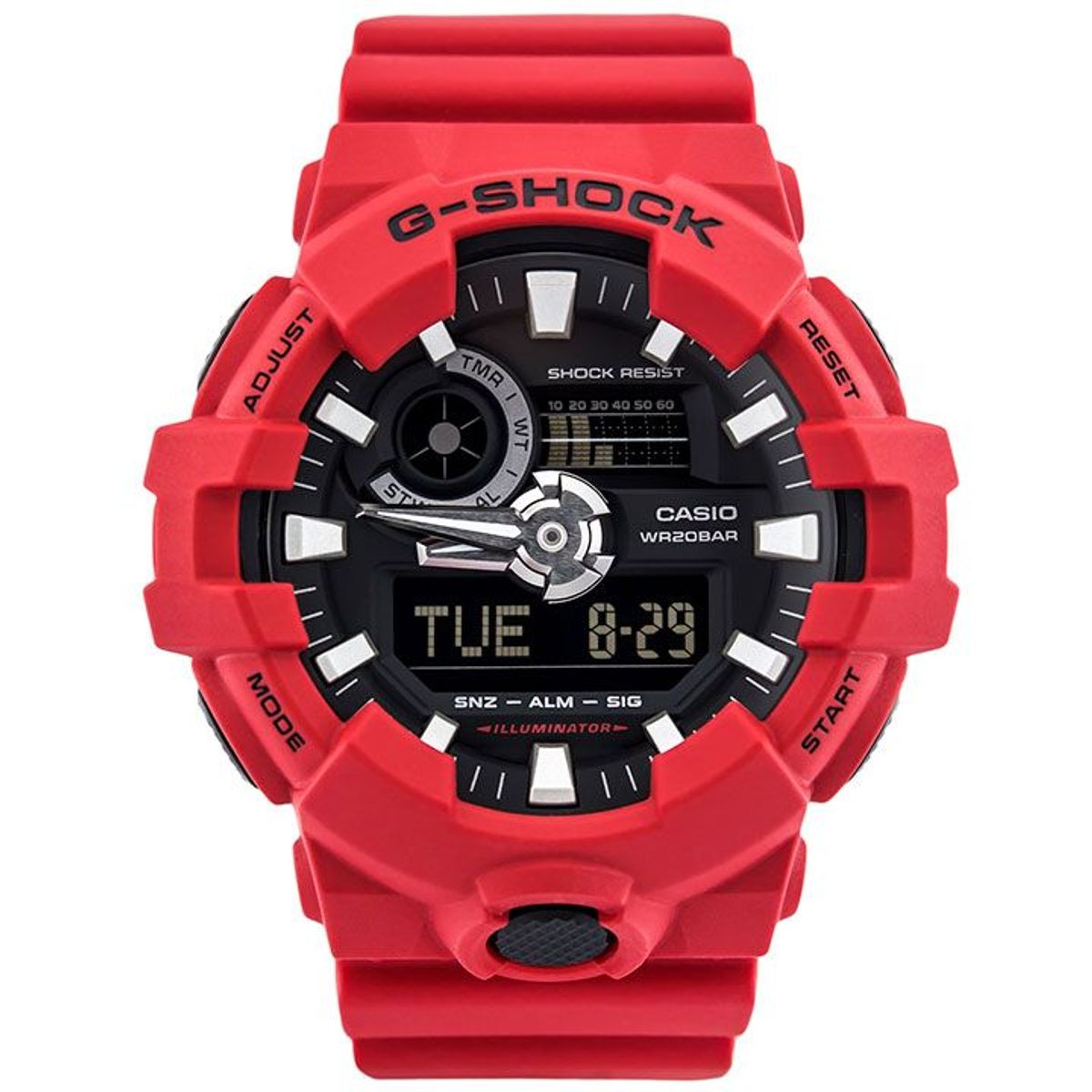 CASIO - Reloj Casio G-Shock GA-700-4A Hombre - Rojo