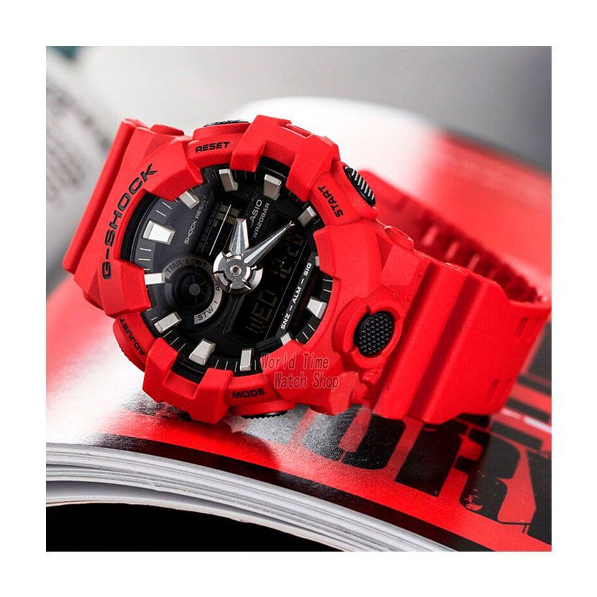CASIO - Reloj Casio G-Shock GA-700-4A Hombre - Rojo