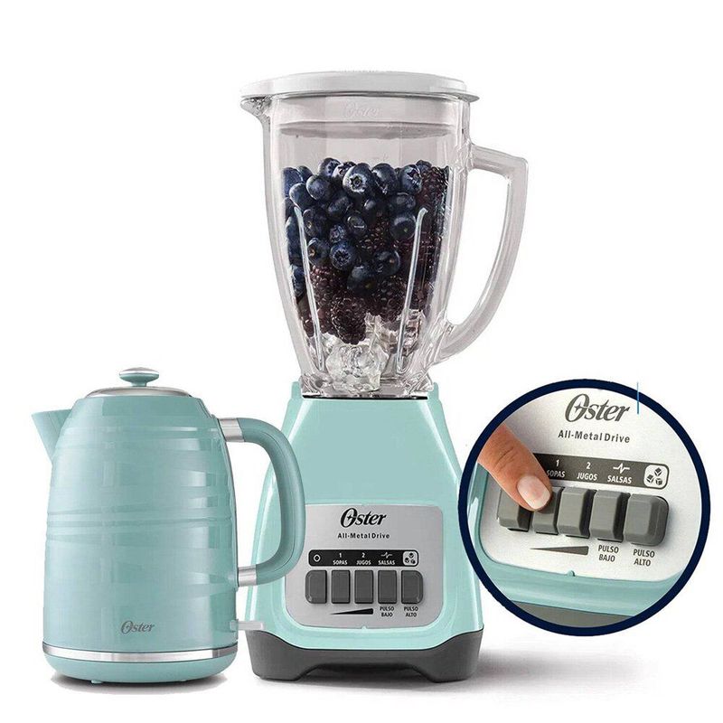 OSTER - Licuadora 2V 15lt BLSTKAG-VPB Hervidor 17LT