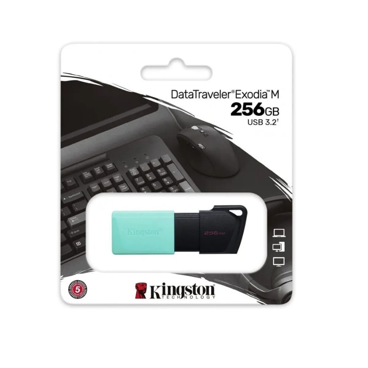 KINGSTON - MEMORIA USB KINGSTON EXODIA M 256GB TURQUESA