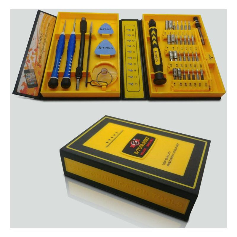 GENERICO - Set 38 pza desarmadores precisión imantado telefonos mac pc torx