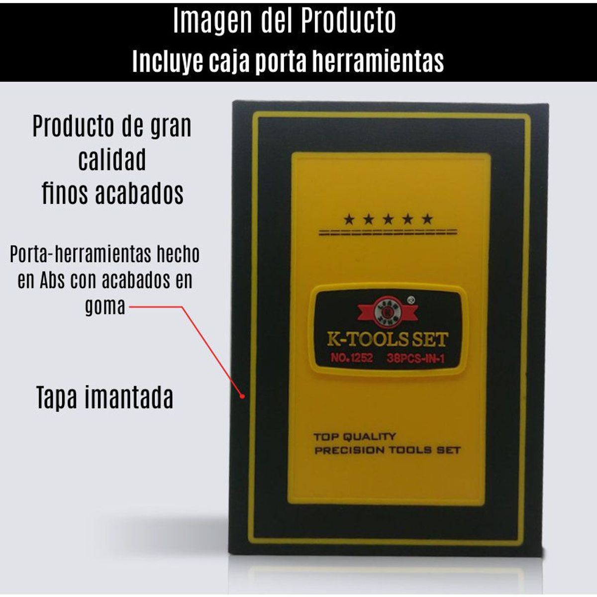 GENERICO - Kit reparacion 38 desarmadores telefono laptop torx t6 t8 estrella hex