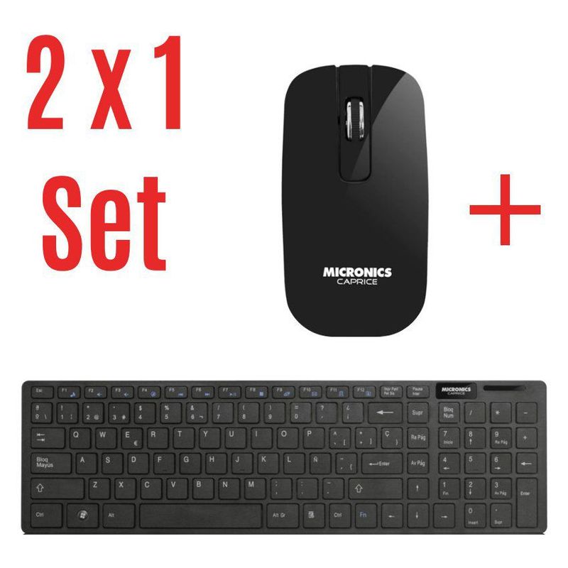 MICRONICS - Teclado inalambrico pc android laptop mac linux ipad  baterias