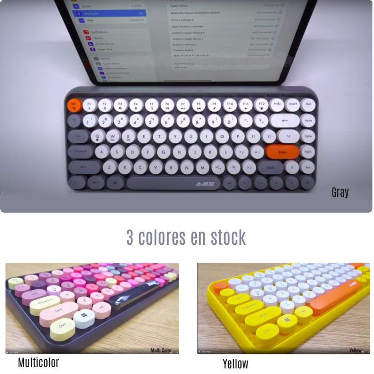 KEYBOARD - Teclado inalambrico ajazz bluetooth mac ipad tablets windows