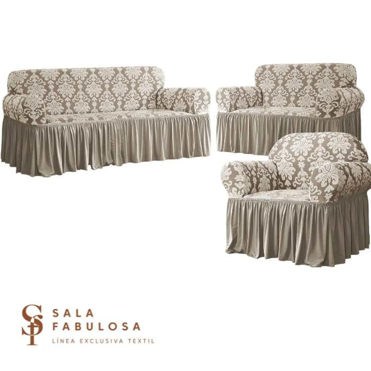 SALA FABULOSA - Funda de mueble labrado 321 Sala fabulosa - Color Beige