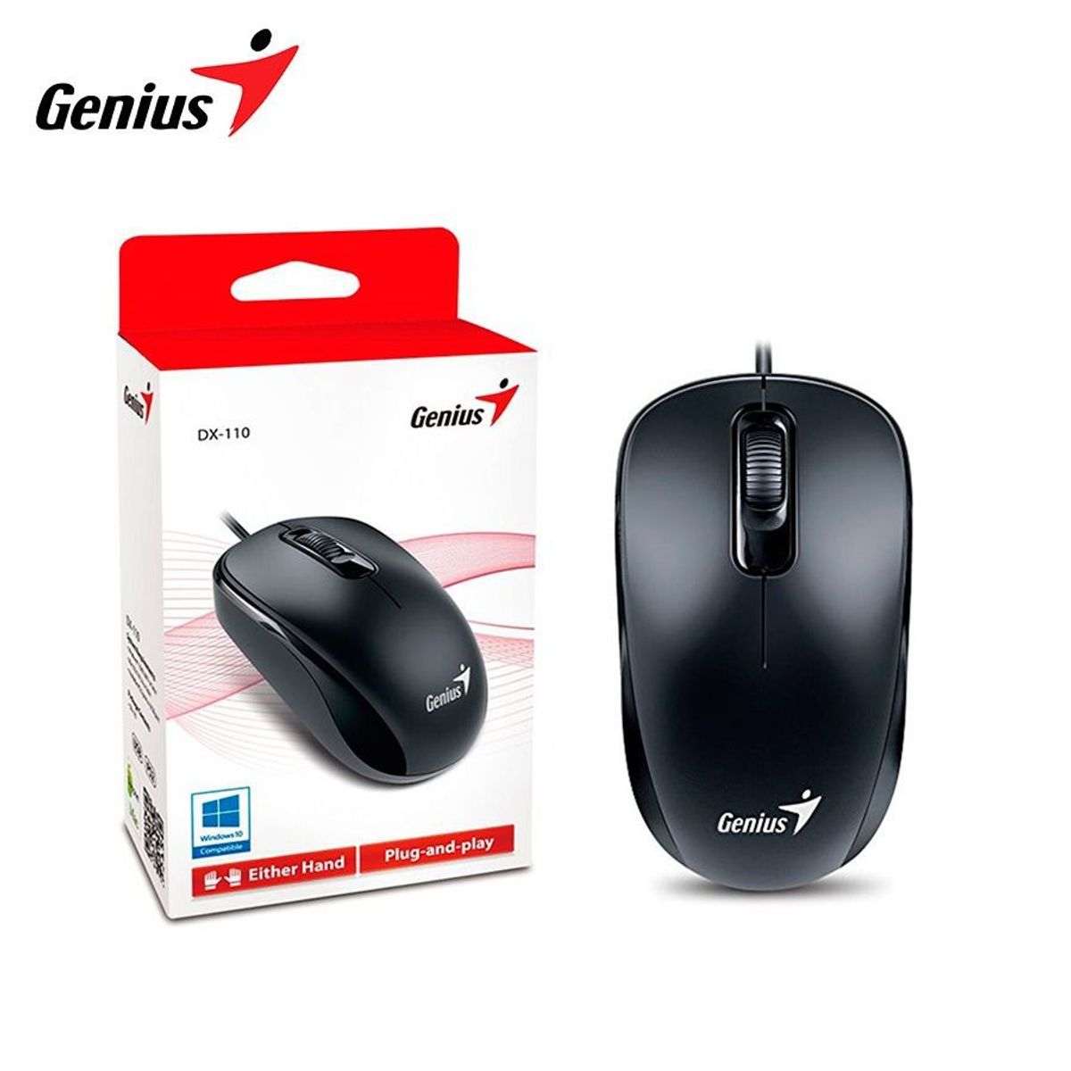 GENIUS - Mouse Genius DX-110 USB Óptico 1000 Dpi - Negro