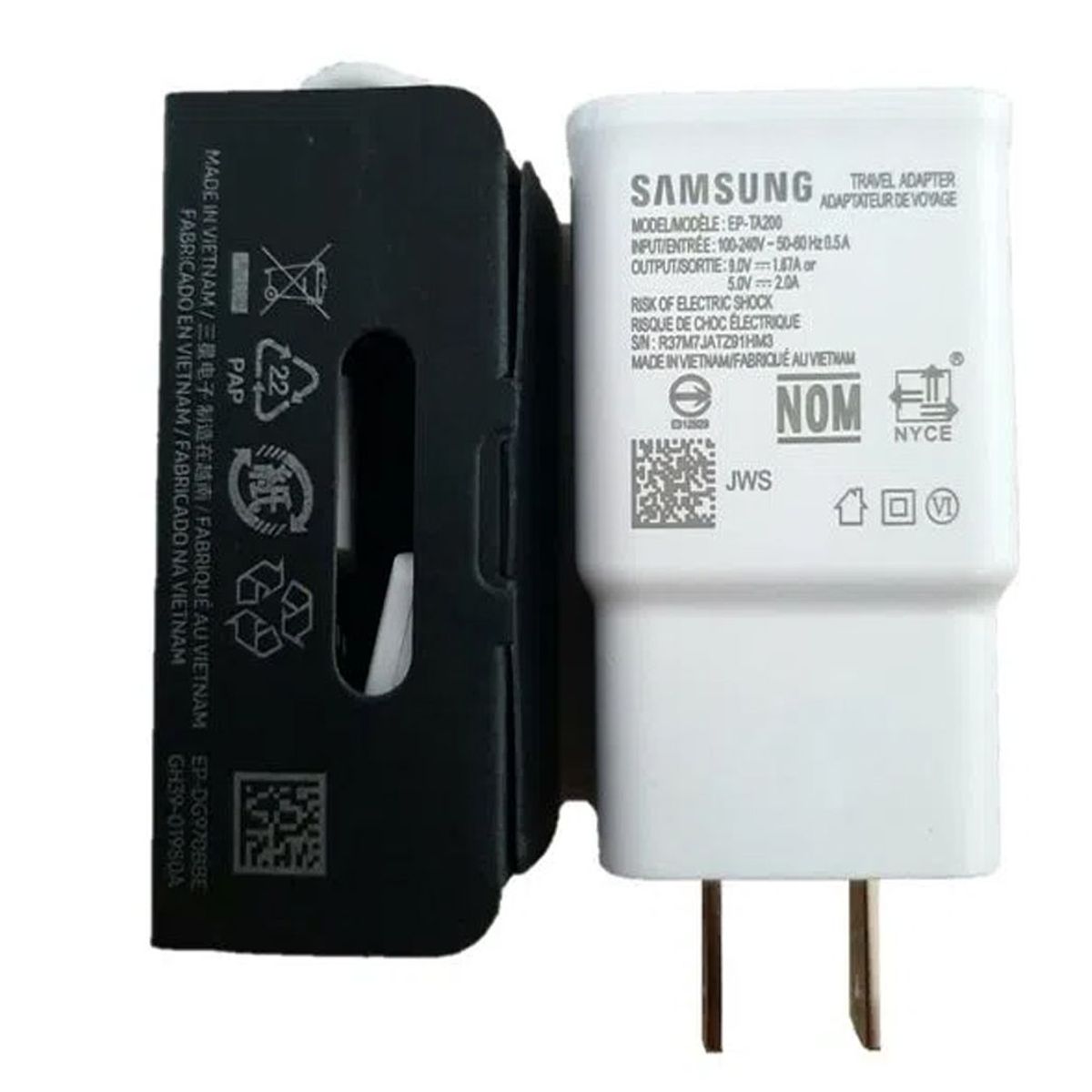 GENERICO - Cargador 15W para Samsung A30 5V 2A  Tipo C - Blanco