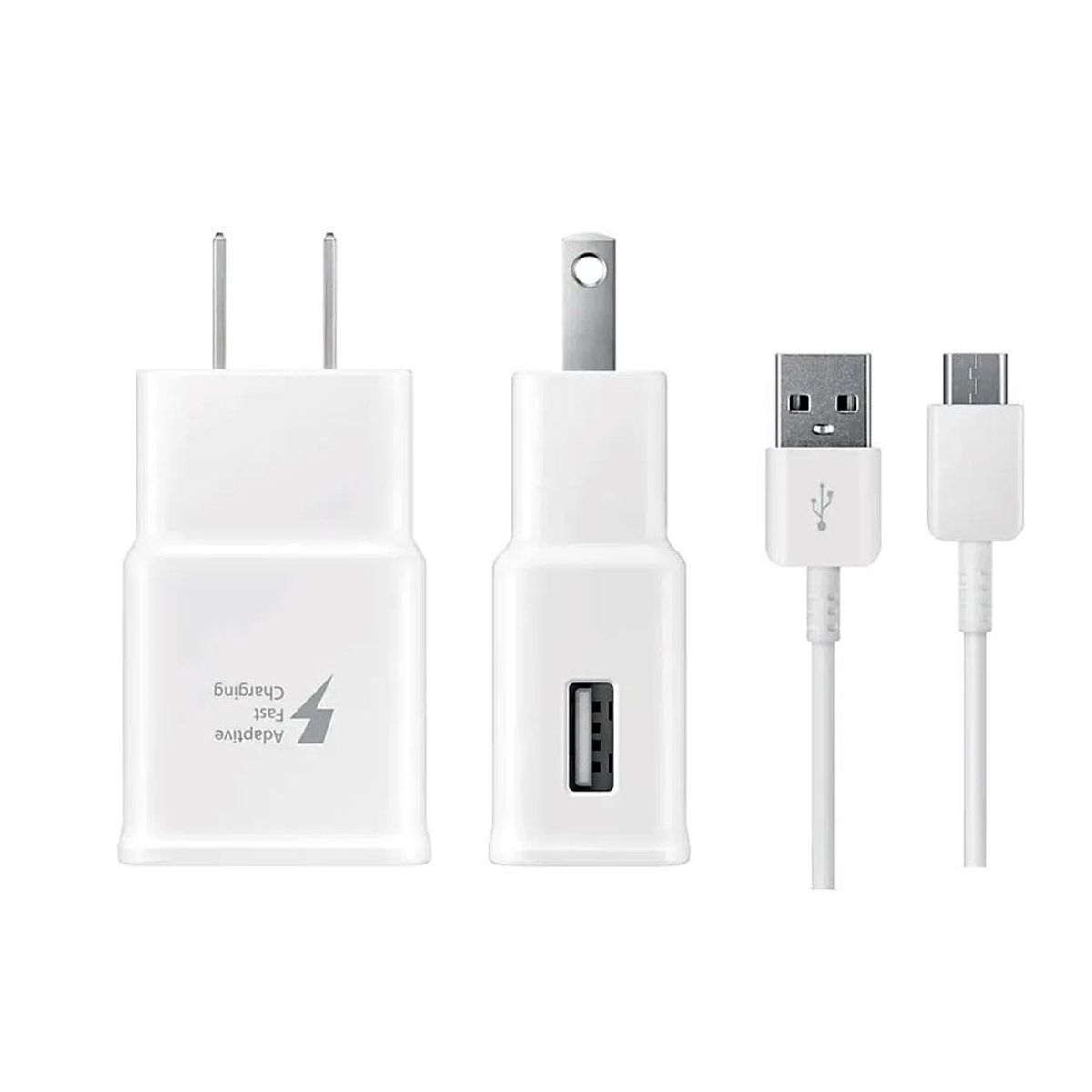 GENERICO - Cargador 15W para Samsung A30 5V 2A  Tipo C - Blanco